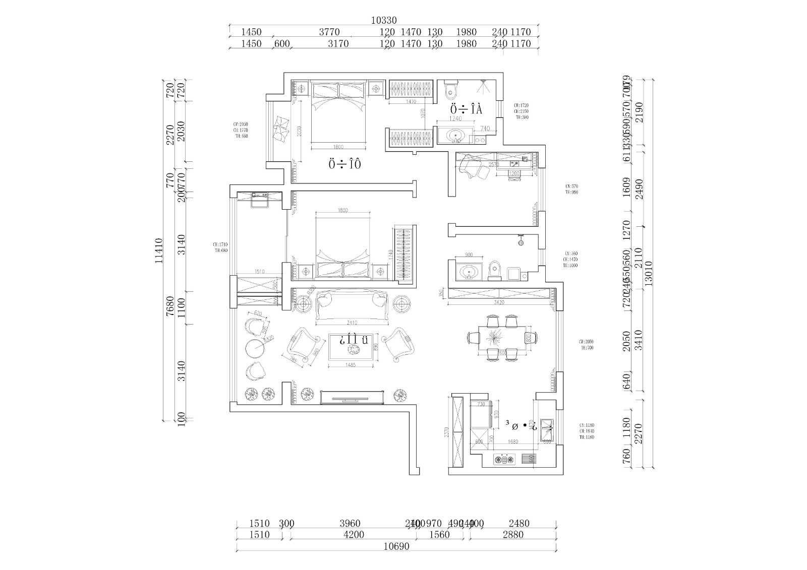 保利拉菲地中海風格戶型圖裝修效果圖