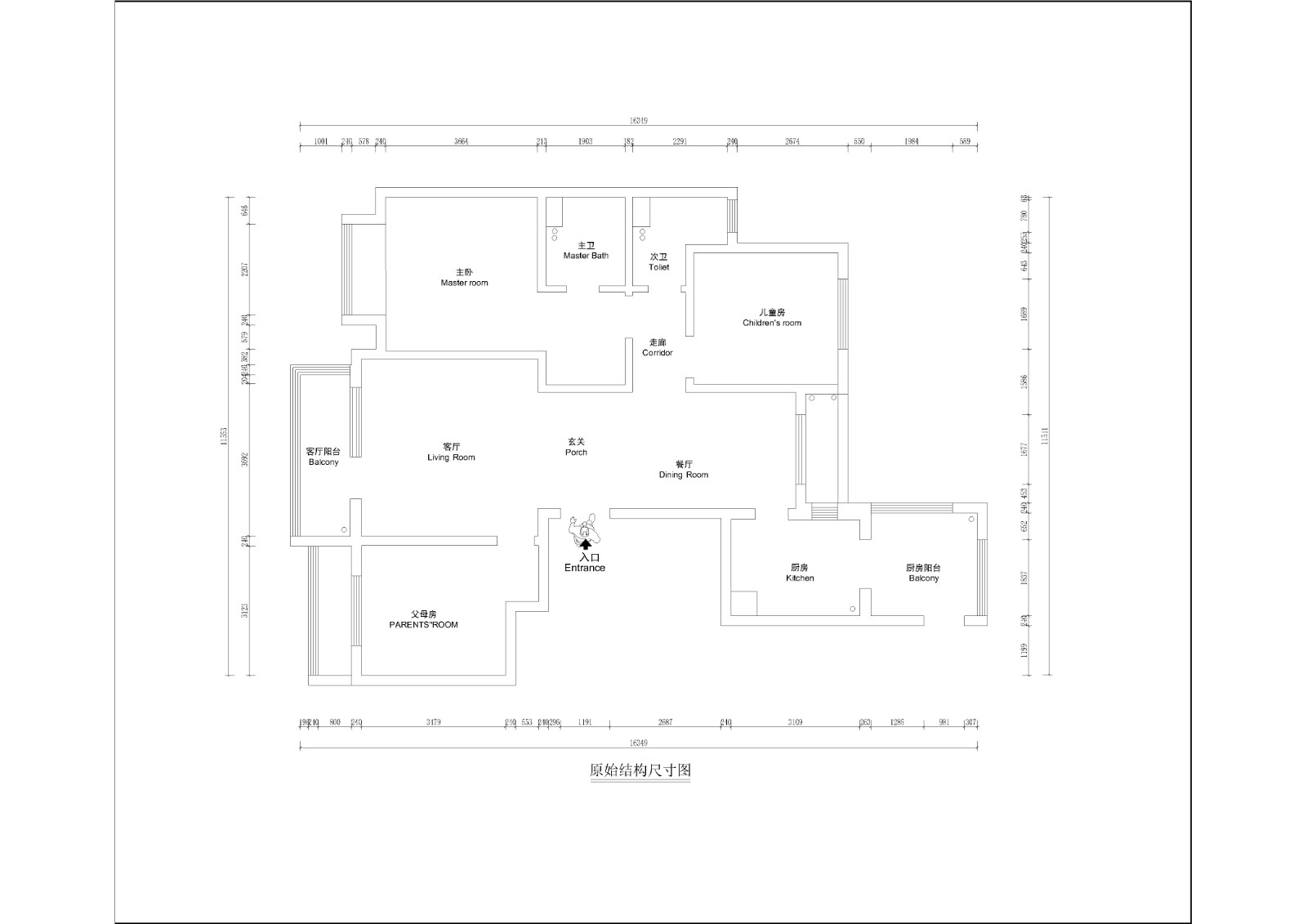 唐宮原著北歐風(fēng)格戶(hù)型圖裝修效果圖