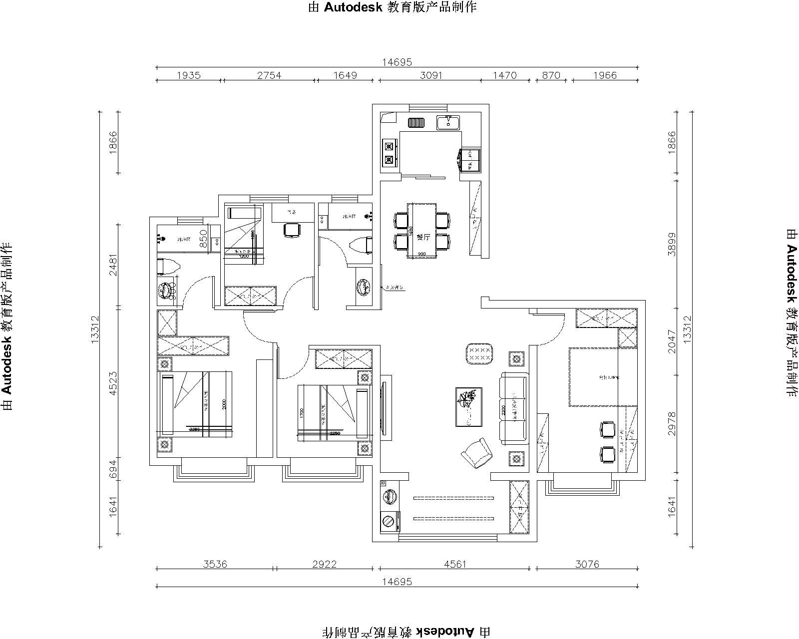 遠洋晟庭新中式風(fēng)格戶型圖裝修效果圖